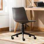 Linby faux leather task chair in gray, photo 5