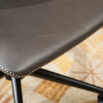 Linby faux leather task chair in gray, photo 6