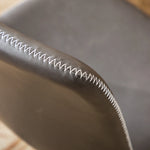 Linby faux leather task chair in gray, photo 8