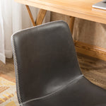 Linby faux leather task chair in gray, photo 9