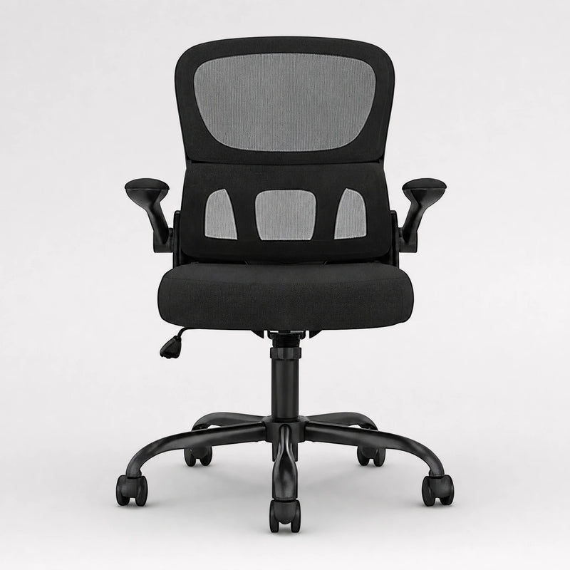 Keld mesh task chair in black, front view
