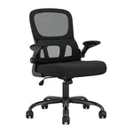 Keld mesh task chair in black, front angled view