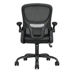 Keld mesh task chair in black, back view