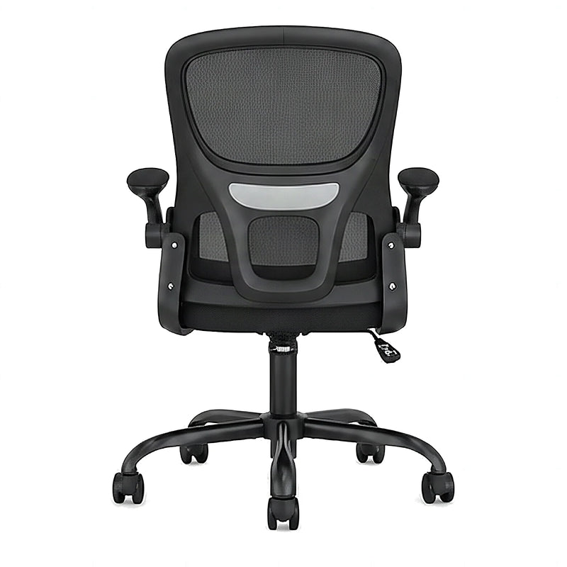 Keld mesh task chair in black, back view