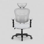 Dunmore big and tall mesh office chair in gray, front view