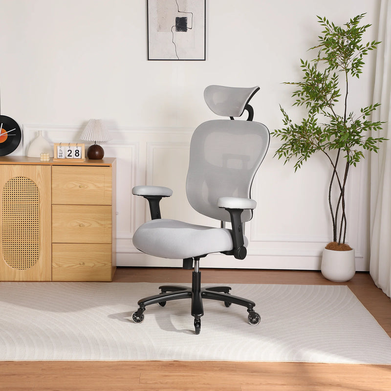 Dunmore big and tall mesh office chair in gray, photo 1