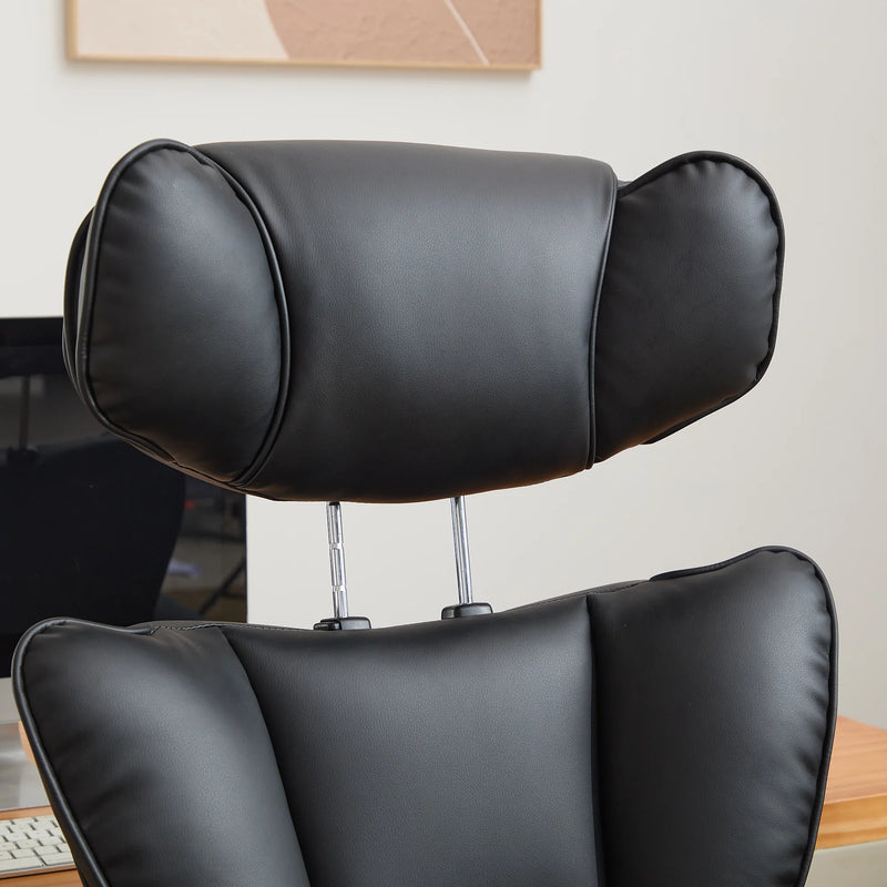 Dunstan high-back office chair with footrest in black, photo 8