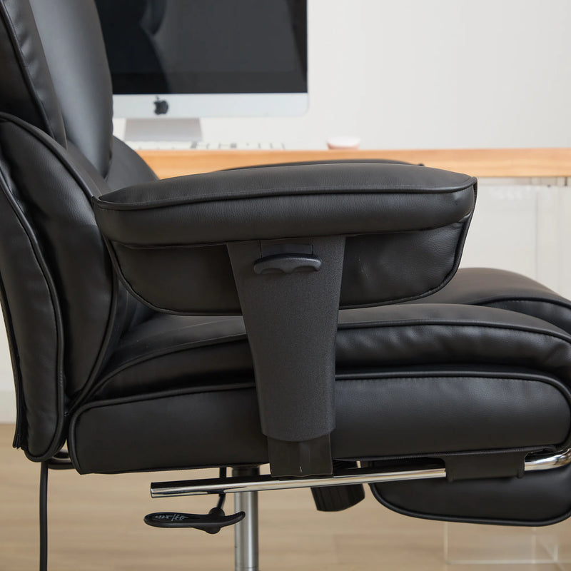 Dunstan high-back office chair with footrest in black, photo 11