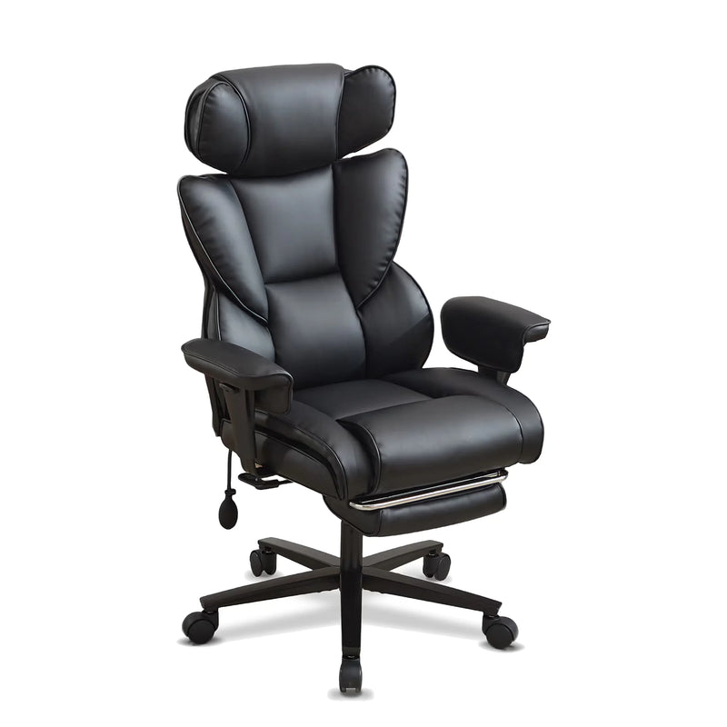 Dunstan high-back office chair with footrest in black, photo 15