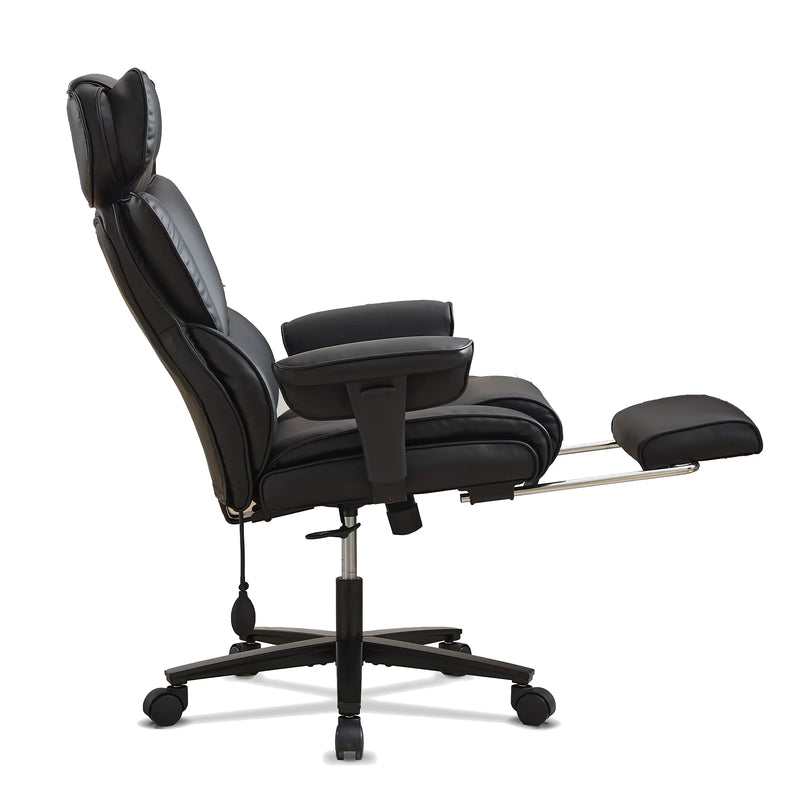 Dunstan high-back office chair with footrest in black, photo 16