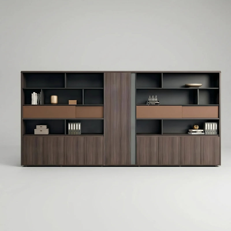 Rexton · Office Shelves w/ Integrated Lighting & Storage