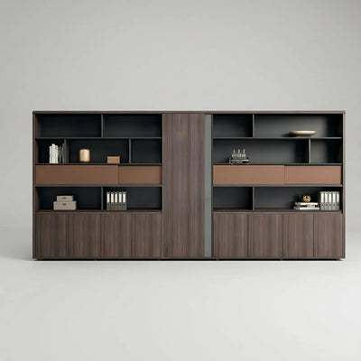 Rexton · Office Shelves w/ Integrated Lighting & Storage