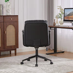 Nevin mid-back PU leather task chair in black, photo 6