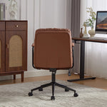 Nevern mid-back PU leather task chair in brown, photo 4