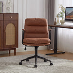Nevern mid-back PU leather task chair in brown, photo 8