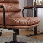 Nevern mid-back PU leather task chair in brown, photo 10