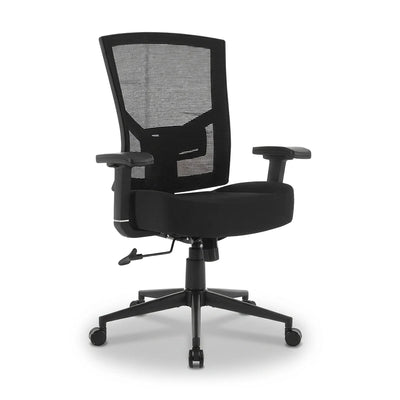 Thorley big and tall mesh office chair in black, front view