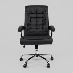 Ellery high-back executive office chair in black, front view