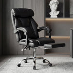 Wendell high-back executive office chair with footrest in black, photo 1