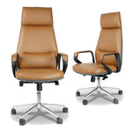 Ormsby high-back executive office chair in brown, photo 1