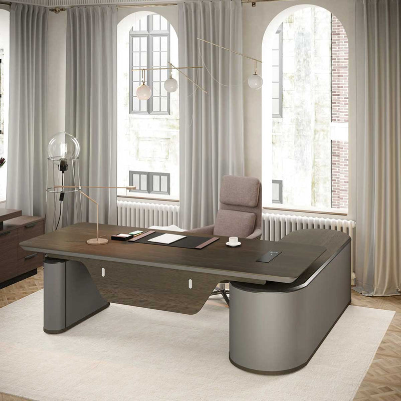 Vynric · L-Shaped Executive Standing Desk, Adjustable Height