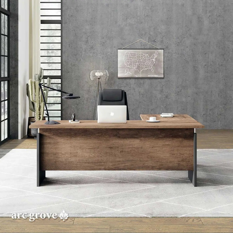 Harwood · Small L-Shaped Executive Desk