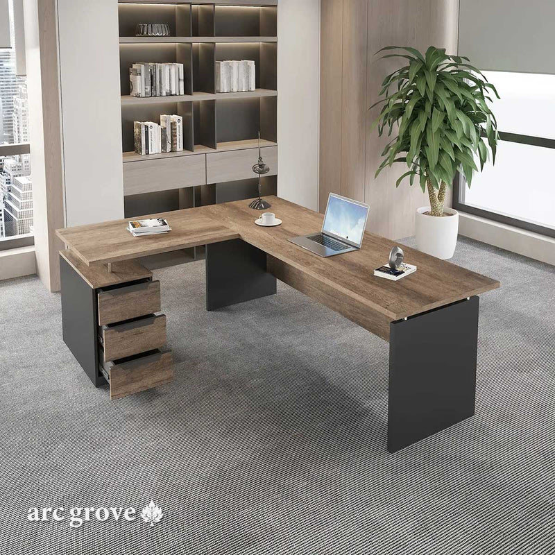 Juniper · Modern L-Shaped Executive Desk