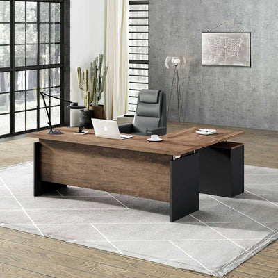 Escritorio ejecutivo en forma de L de 61 a 71" de Juniper | AF Essence Carnegie WX-M2511