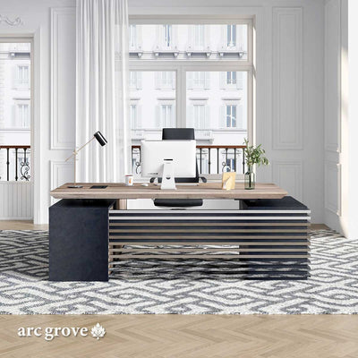 Escritorio ejecutivo ajustable en forma de L de 71 a 95" de Anderson | AF Essence Tribeca WX-N2801-LIFT