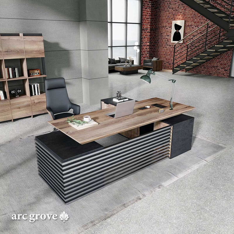 Anderson · L-Shaped Executive Standing Desk, Adjustable Height