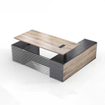 Anderson · Modern L-Shaped Executive Desk, Adjustable Height