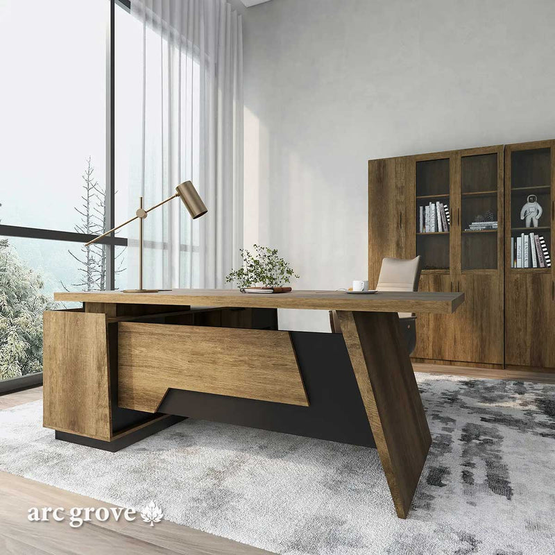 Jaxson · Modern L-Shaped Executive Desk
