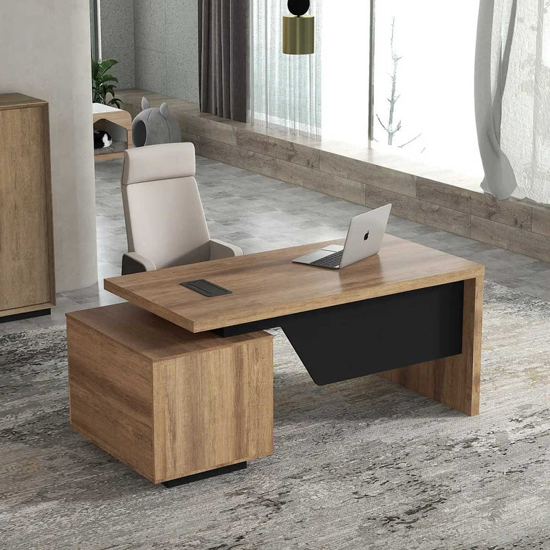 Escritorio ejecutivo rectangular Prince de 63 a 71