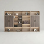 August · Office Shelves w/ Integrated Lighting & Storage