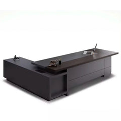 Escritorio ejecutivo en forma de L Adonis 101-110" gris | AF Forest Mahogany KN-WN-101
