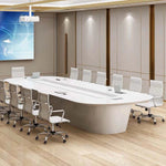 Aelina · White, Rounded Conference Room Table