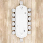 Aelina · White, Rounded Conference Room Table