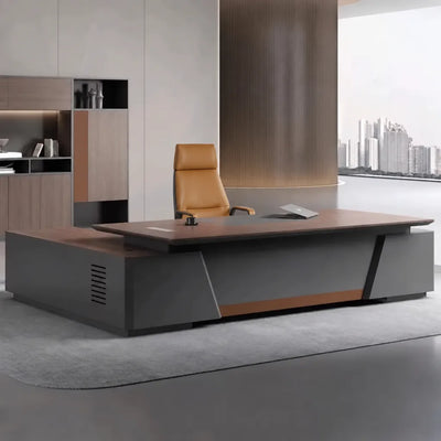 Alford executive desk with right return in a contemporary high-rise office