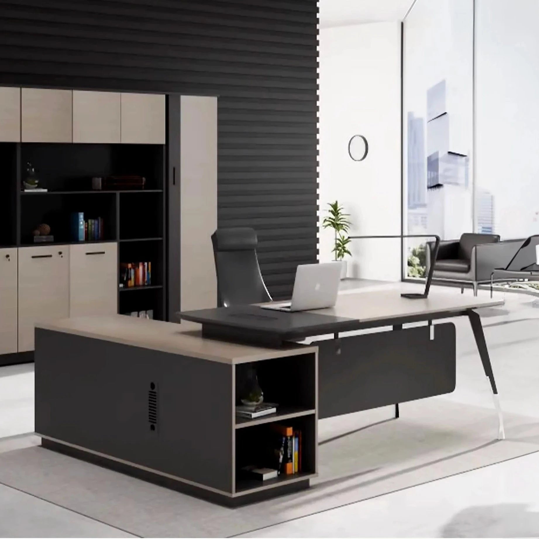 Amara · Modern L-Shaped Executive Desk