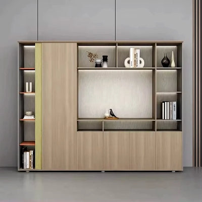 Amazon · 95″W Mixed Media Office Shelves & Storage Cabinets