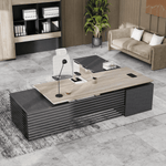 Anderson · Modern L-Shaped Executive Desk, Adjustable Height