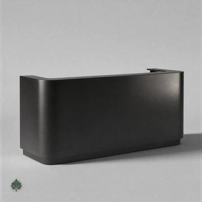 Arlune · Front Reception Desk — Glossy Black