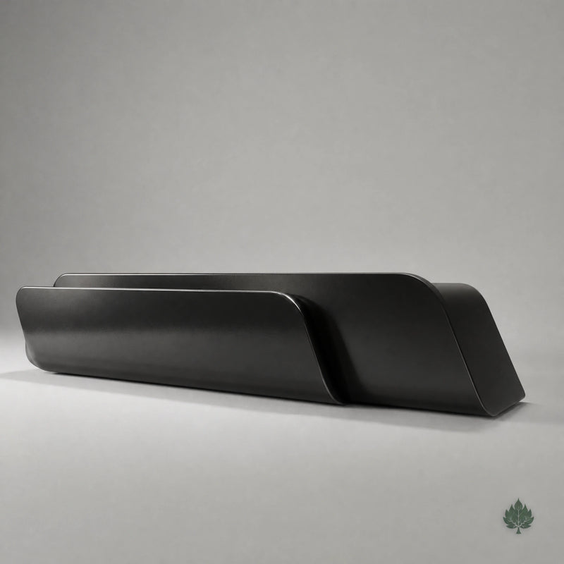 Auden · Front Reception Desk — Glossy Black, Right Configuration