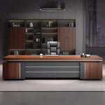 August · Modern L-Shaped Executive Desk