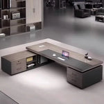August · Modern L-Shaped Executive Desk
