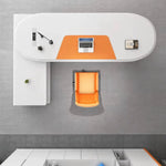 Gauss · White L-Shaped Executive Desk