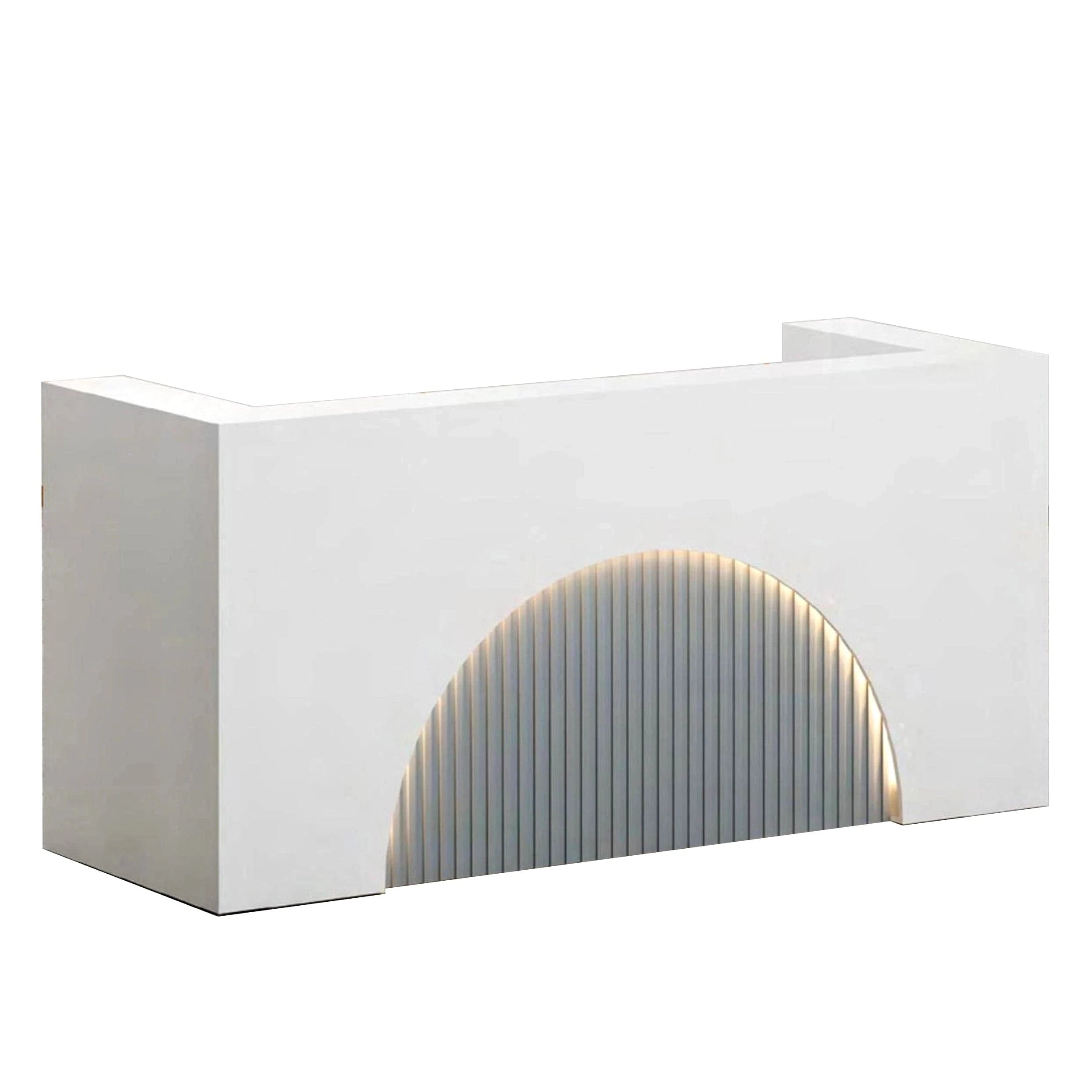 Escritorio de recepción rectangular Beckett de 71 a 87