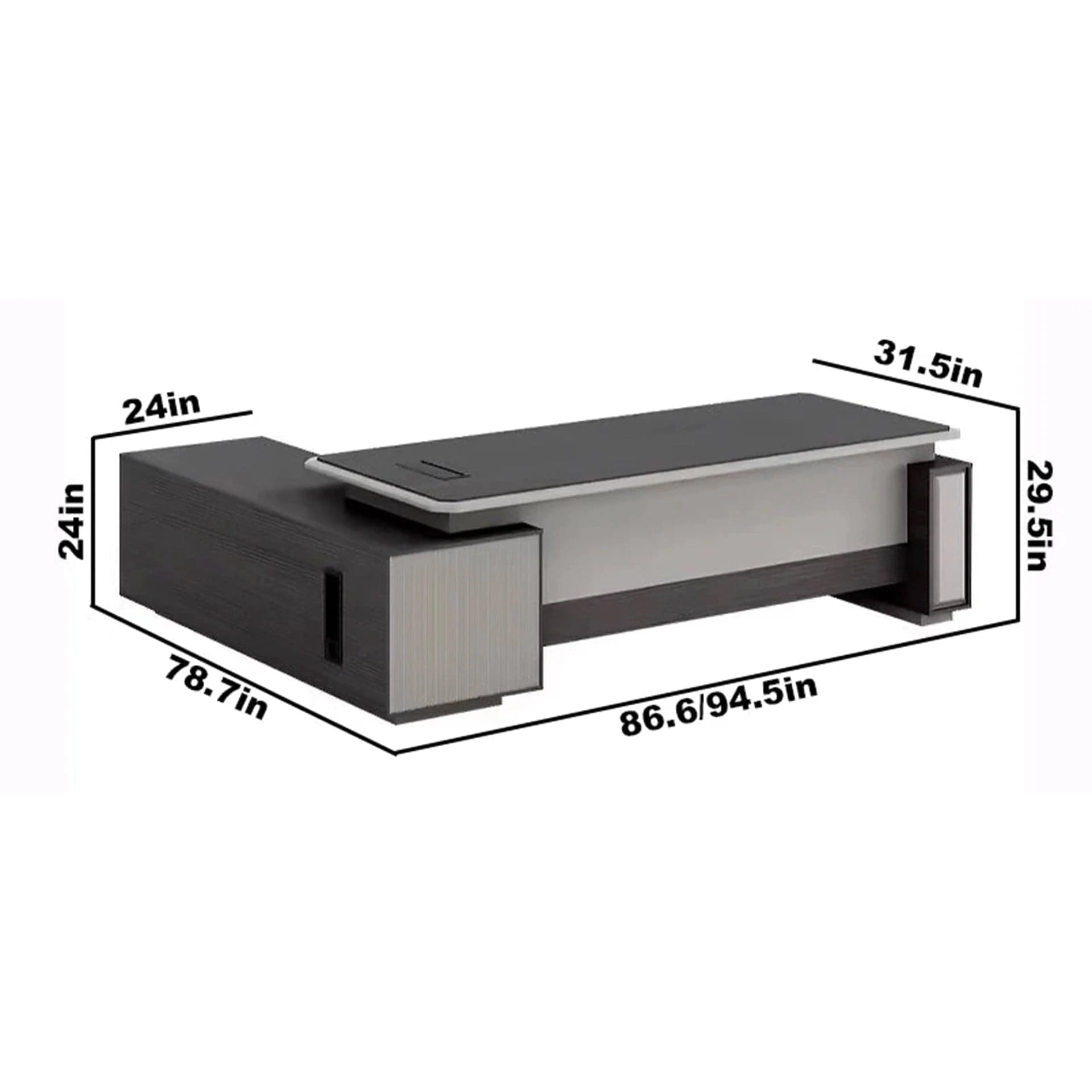 Brian · Modern L-Shaped Executive Desk