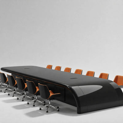 Calix · Conference Room Table — Glossy Black