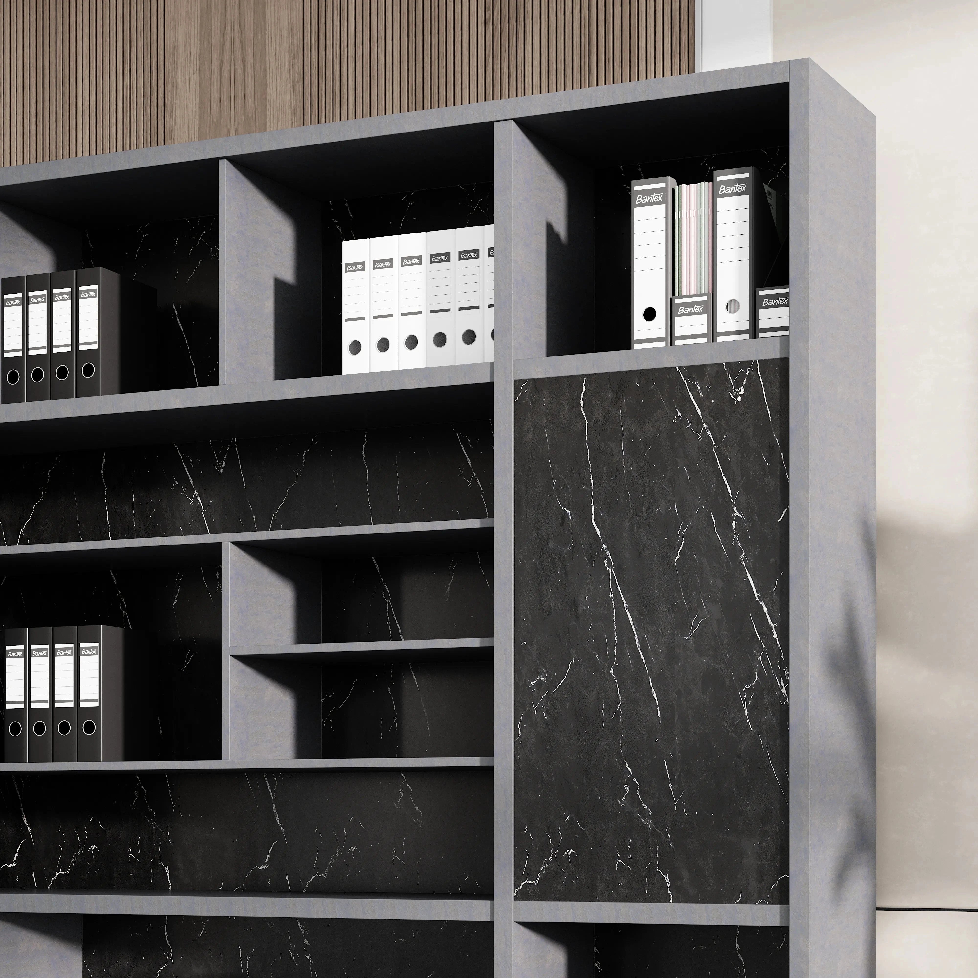 Calvin · 118″W Office Shelves & Storage